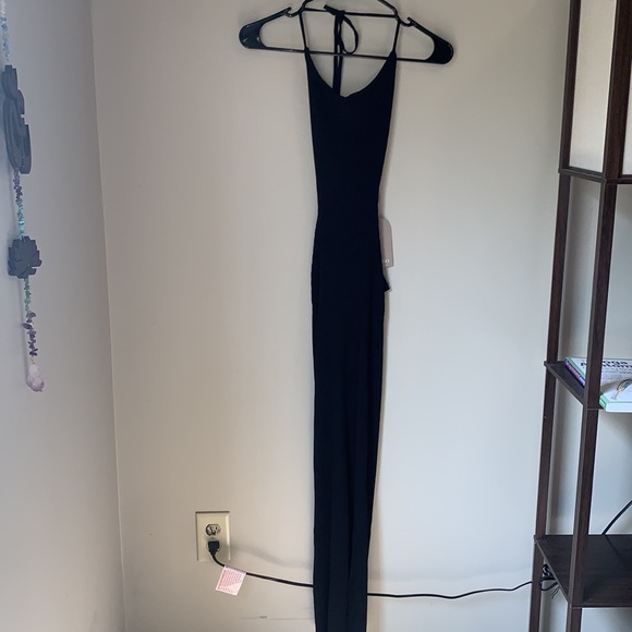 NWT Meshki MORGAN Halter Knit Midi Dress - Black Medium - Picture 6 of 9